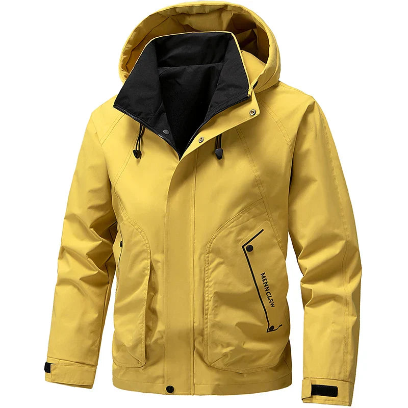 Men's Zipper hooded ski jacket
