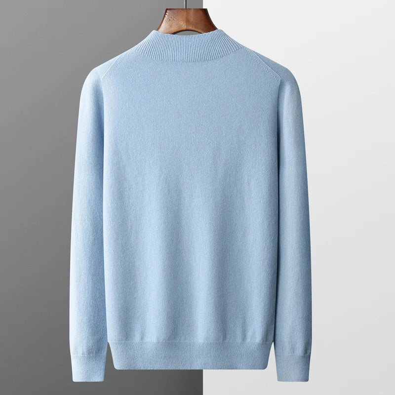 Merino Wool Pullover with Crew Neck for Men