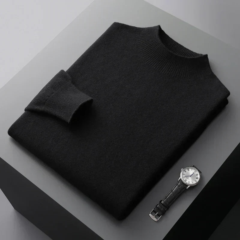 Merino Wool Pullover with Crew Neck for Men