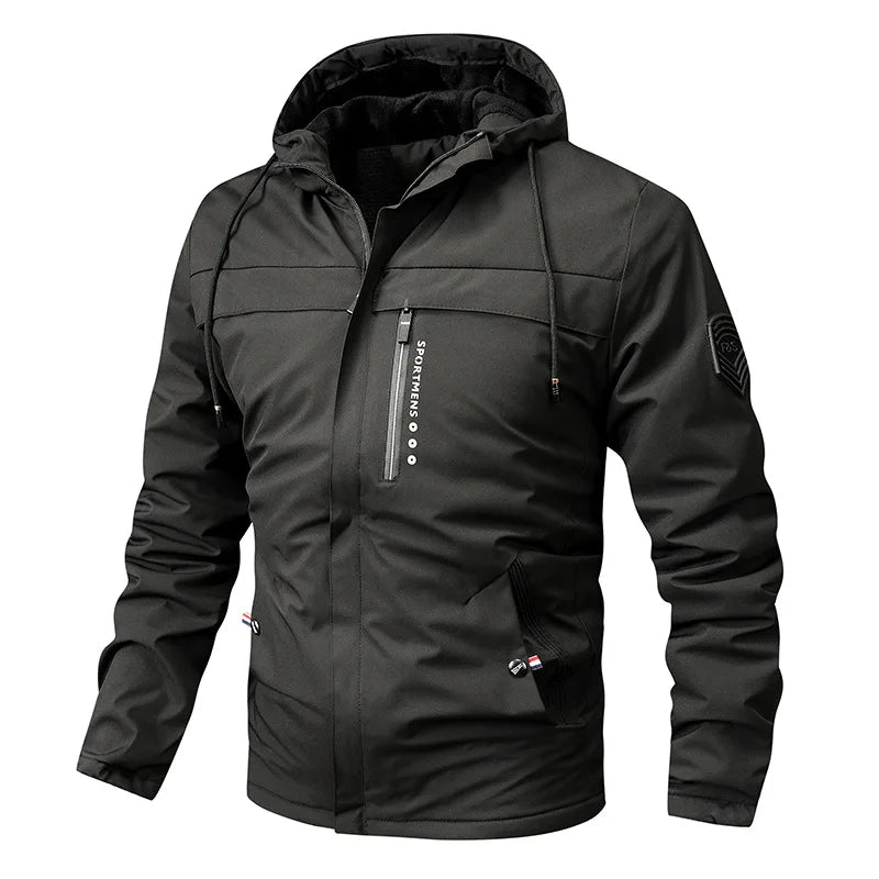 Men's fleece long Sleeved quilted jacket