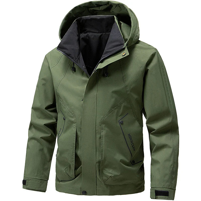 Men's Zipper hooded ski jacket