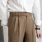 Italian-Style Trousers with Tailored Fit for Men