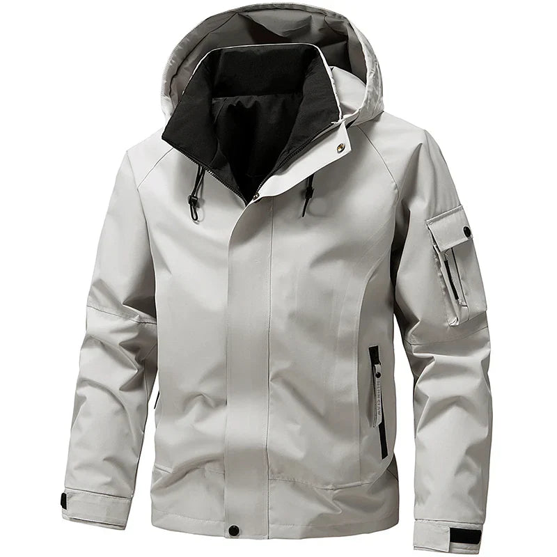 Men's Zipper hooded ski jacket