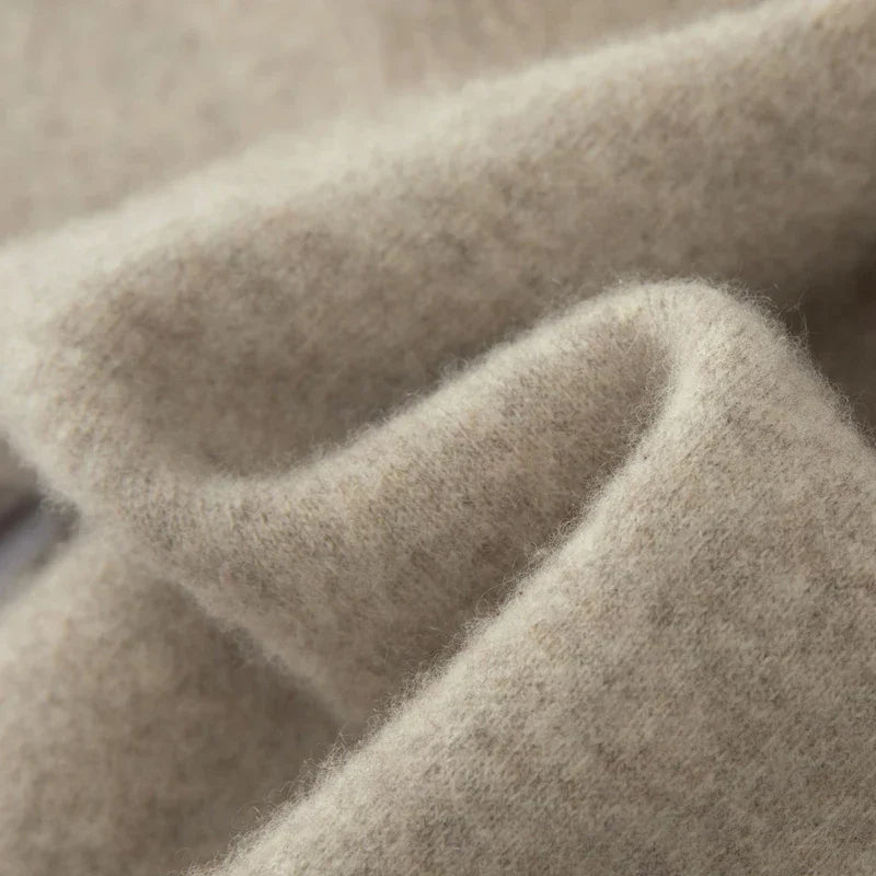 Cashmere Zipper Front Cardigan for Men