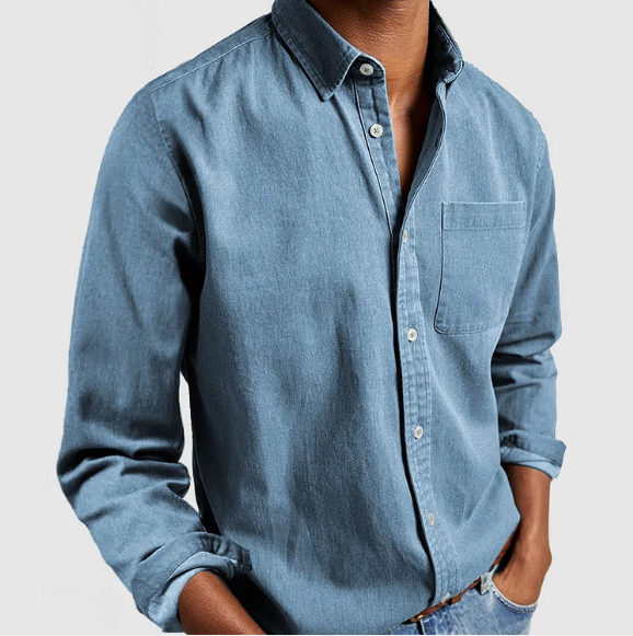 Shirt with Button-Down Collar for Men