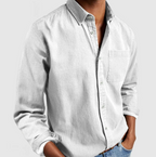 Shirt with Button-Down Collar for Men
