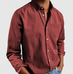 Shirt with Button-Down Collar for Men