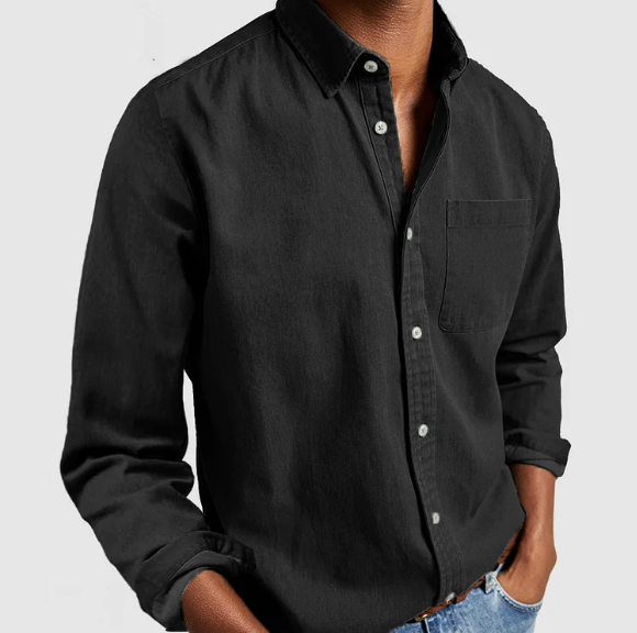 Shirt with Button-Down Collar for Men