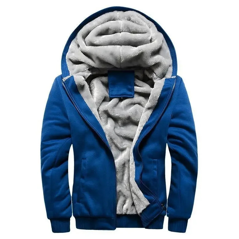 Men's fleece quilted Hooded jacket