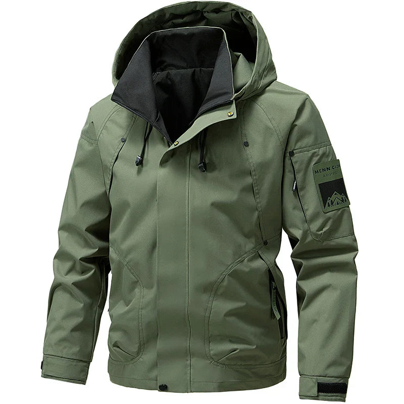 Men's Zipper hooded ski jacket