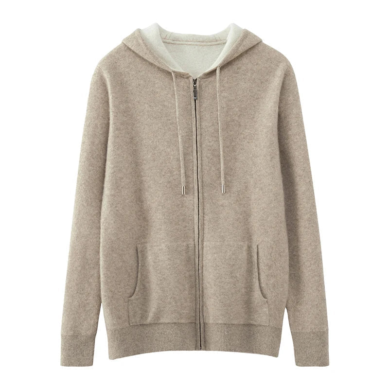 Cashmere Zipper Front Cardigan for Men