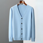 Cashmere Cardigan with Button Front for Men