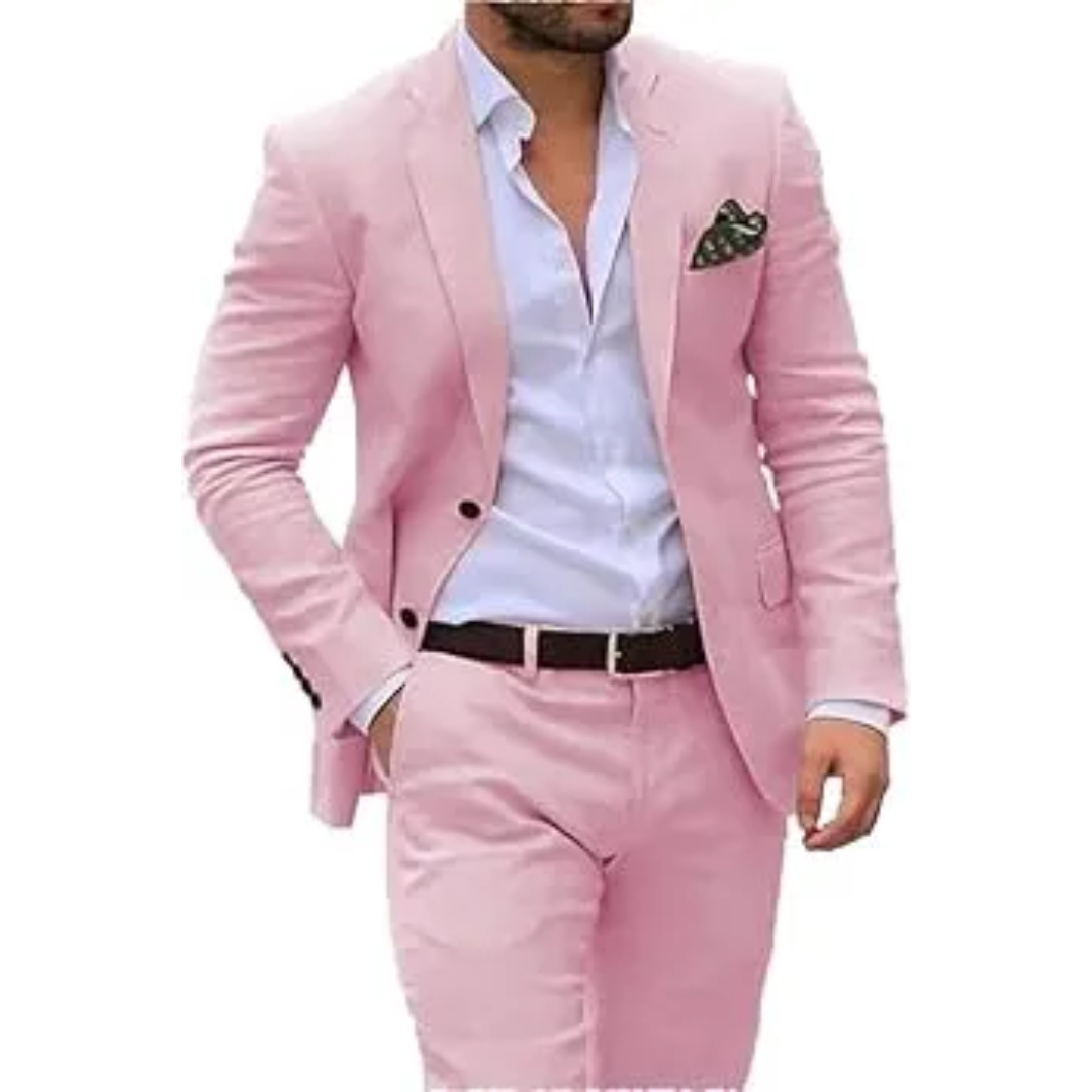 Men’s summer two-piece suit with lightweight fabric