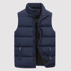 Casual Wear Padded Vest with Stand Collar for Men