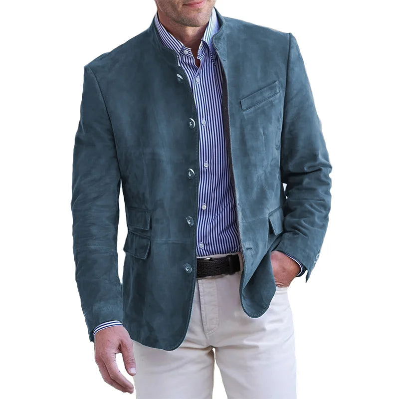 Wool Blazer with Tailored Fit for Men