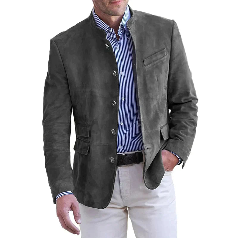 Wool Blazer with Tailored Fit for Men