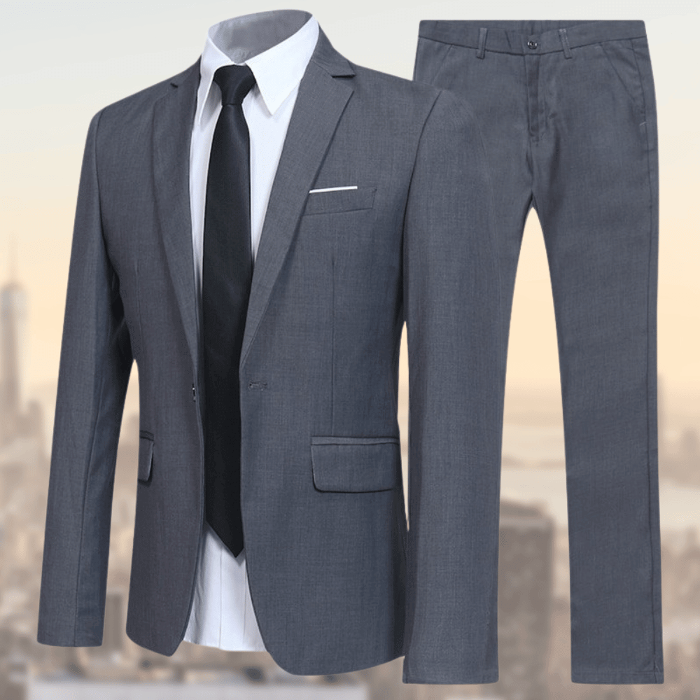 Two‑Piece Suit Set with Classic Fit for Men