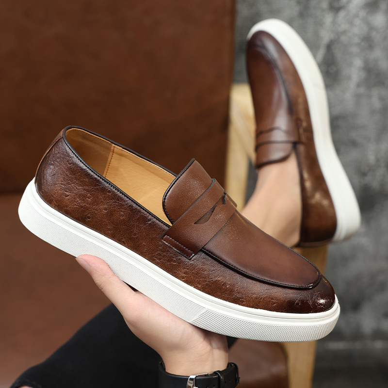 Vegan Leather Moccasins with Modern Sole for Men