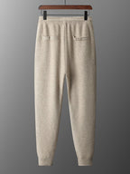 Cashmere Jogging Trousers with Elastic Waist for Men