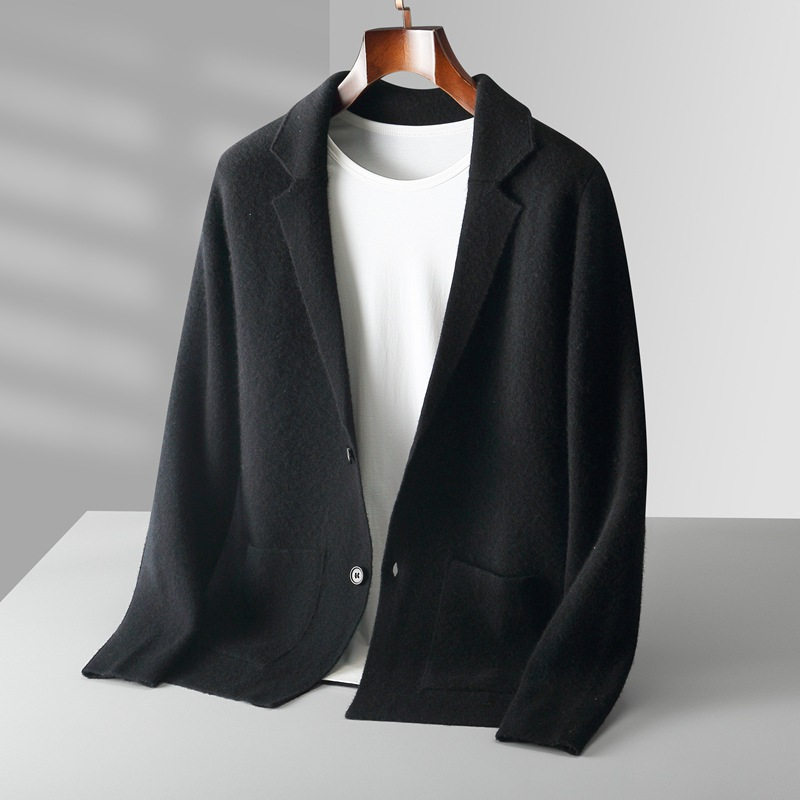 Elegant Cardigan with Button‑Front for Men