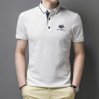 Casual polo shirt with buttons short sleeves for men